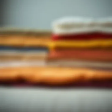 Variety of fabric samples for sofa covers in an array of colors