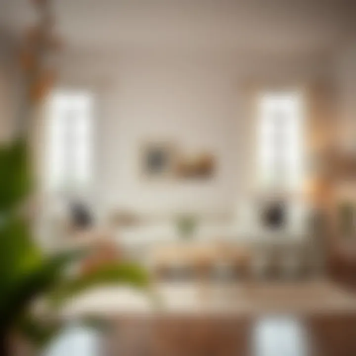 Stylish living room showcasing a plush sofa cover enhancing decor