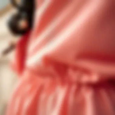 Close-up of high-quality fabric used in a curvy romper, emphasizing comfort and elegance.