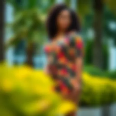 A stylish curvy romper in a vibrant floral print, showcasing its versatility for different occasions.