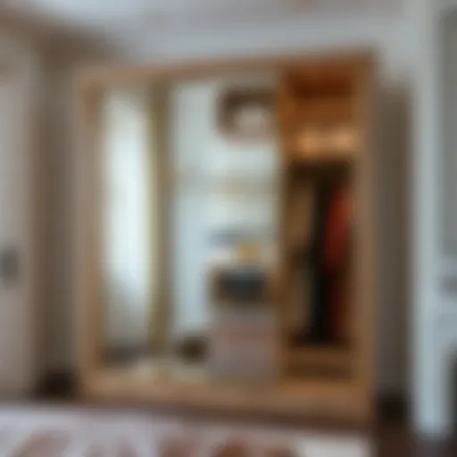 An elegant double-sided wardrobe showcasing its modern design and functionality.