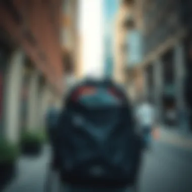 Commuter Backpack in Urban Environment Commuter backpack in an urban setting