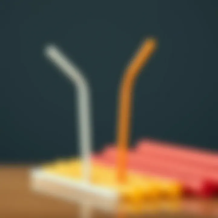 Comparison of silicone straws and traditional materials