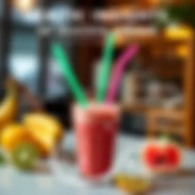 Infographic showcasing health benefits of silicone straws