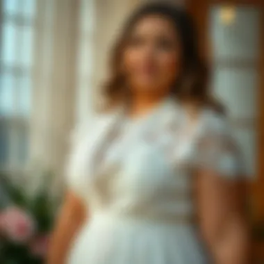 Stylish plus size dress with intricate lace details