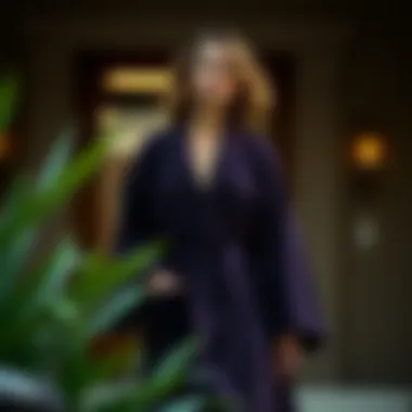 Styling tips for wearing a short bathrobe in various settings