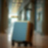 A sleek smart suitcase with built-in GPS technology