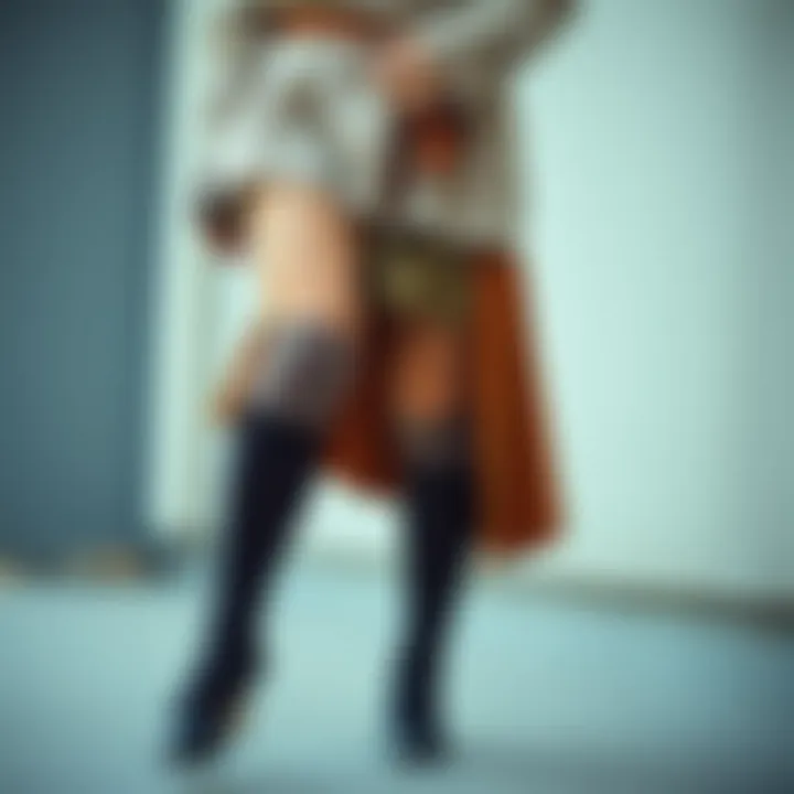 Stylish Seasonal Pairings with Knit Socks Seasonal outfit pairing ideas featuring over the knee knit socks