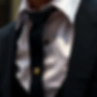 Garters Enhancing Tailored Attire Close-up of garters on a tailored suit