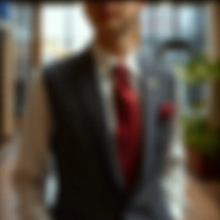 Enhancing Style: The Invisible Tie Clip in Formal Wear Invisible tie clip enhancing a stylish outfit in a formal setting