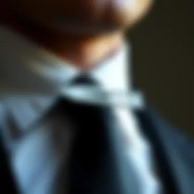 Sleek Design: The Essence of Modern Accessories Close-up of the invisible tie clip demonstrating its sleek design