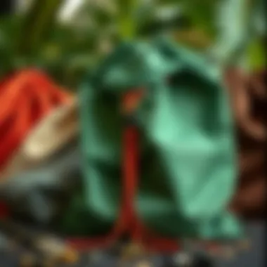 Various materials used in drawstring backpacks