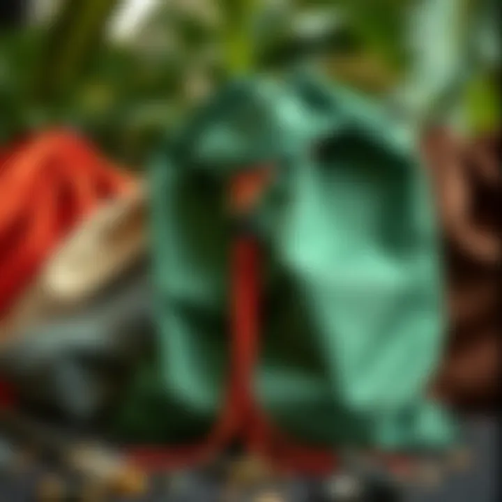 Various materials used in drawstring backpacks