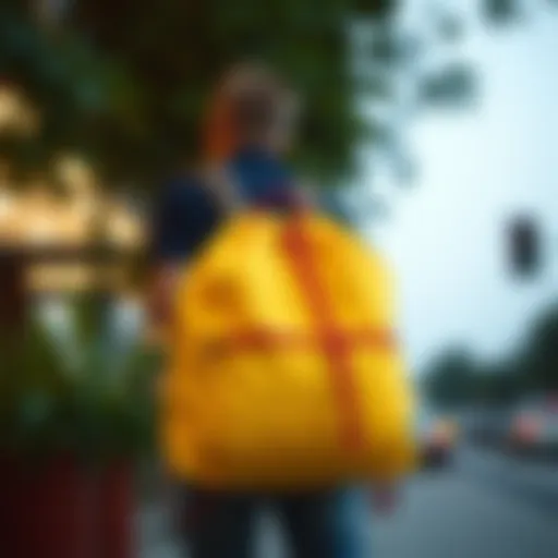 A lightweight drawstring backpack in a vibrant color