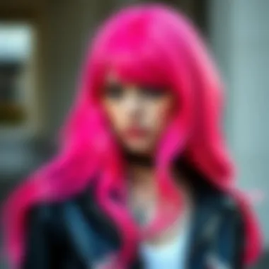 Creative styling ideas for long hot pink wigs