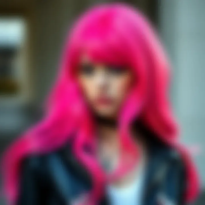 Creative styling ideas for long hot pink wigs