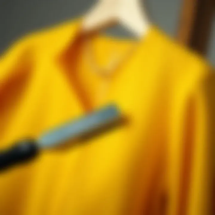 A beautifully maintained garment after using a fabric shaver