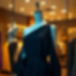 Elegant one shoulder split sleeve jumpsuit showcased on a mannequin