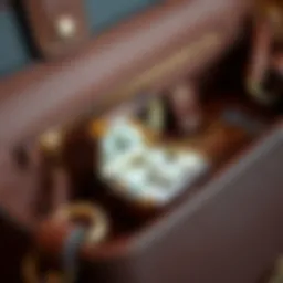 Elegant small pill case in a stylish purse