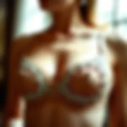 An elegant rhinestone push-up bra showcasing intricate designs