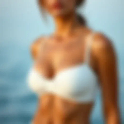 Elegant ribbed underwire bikini top design