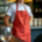 Elegant short server apron design