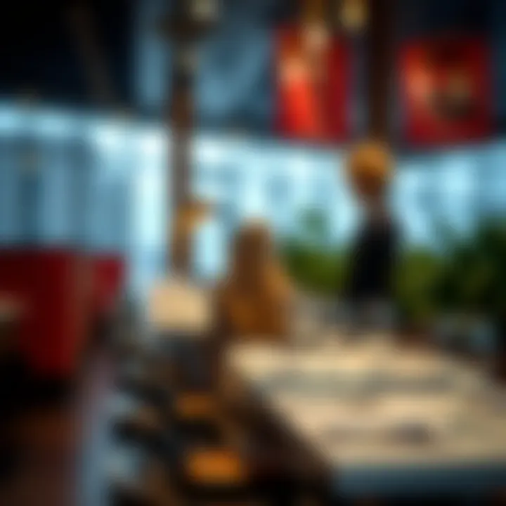 Stylish server apron in a modern dining setting