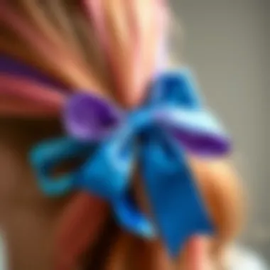 Vibrant satin hair ribbons showcasing color variety