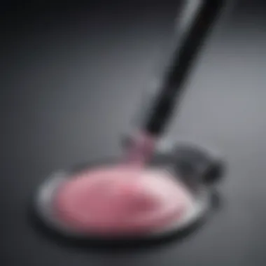 Aesthetic Integration of Silicone Pads Stylish curling iron placed on a silicone pad showcasing aesthetics
