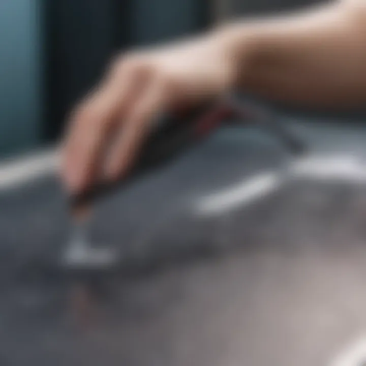 Silicone pad demonstrating heat resistance during styling