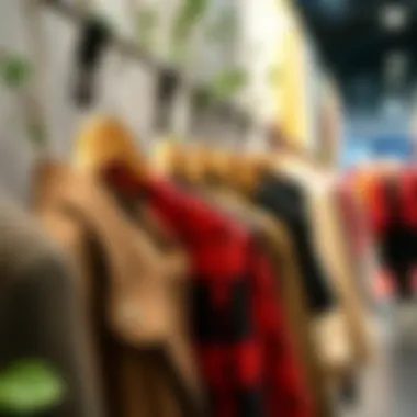 Vine wall clips used creatively in a fashion showcase.