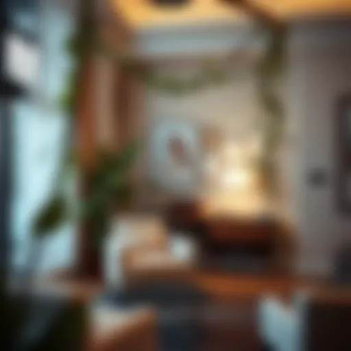 Elegant vine wall clips adorning a modern interior.