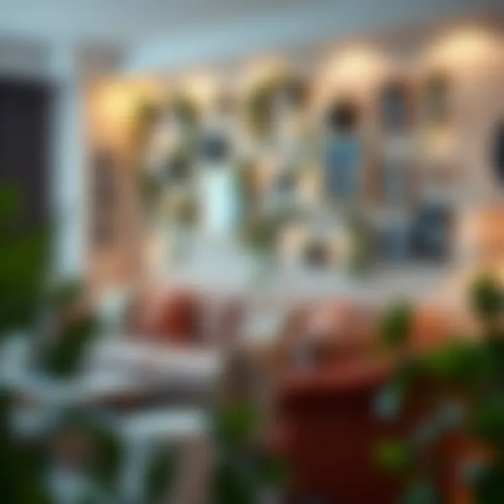 Stylish home decor featuring vine wall clips enhancing the space.