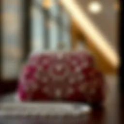 Elegantly styled small purse with intricate details