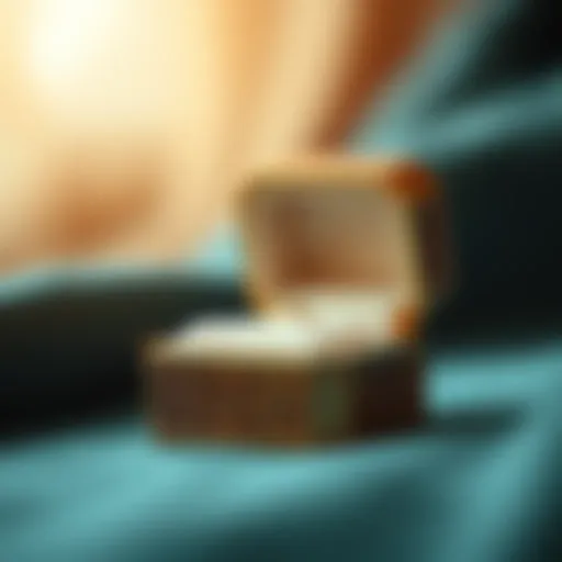 Elegant engraved ring box with intricate designs