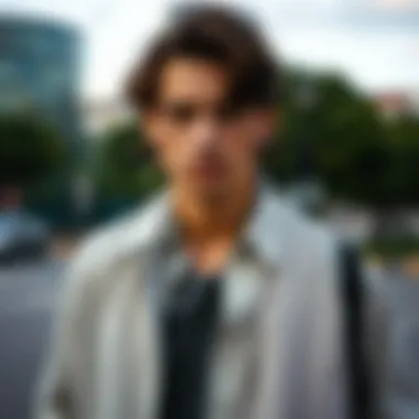 Layered Elegance: Light Grey Undershirt in Style Light grey undershirt in a layered outfit