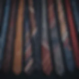Elegant assortment of ties showcasing various patterns and textures.
