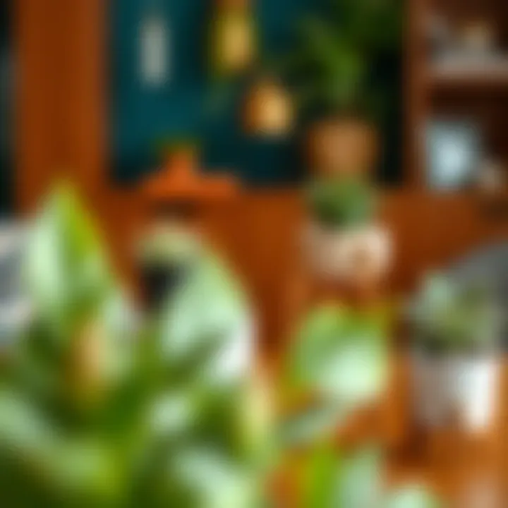 A beautifully arranged small tabletop plant stand showcasing various plants