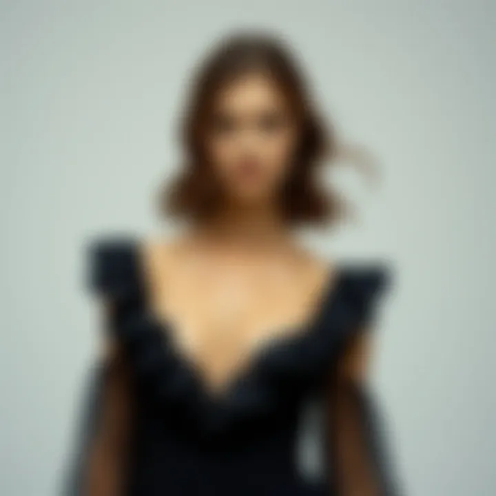 Various styling options for the tight ruffle dress