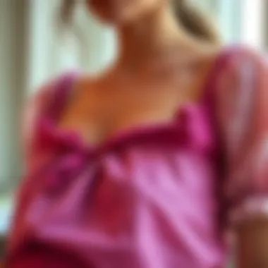 Materials used in tulip hem nursing top for comfort