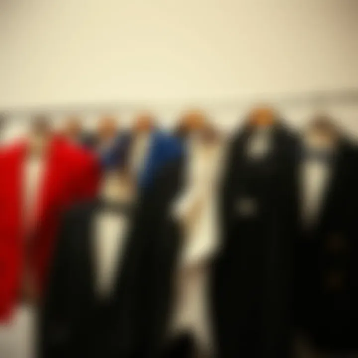 Creative Arrangement of Hot Suit Jackets Various hot suit jackets arranged creatively