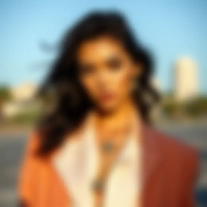 Fashion-Forward Look with Hot Suit Jacket A fashion-forward individual wearing a hot suit jacket