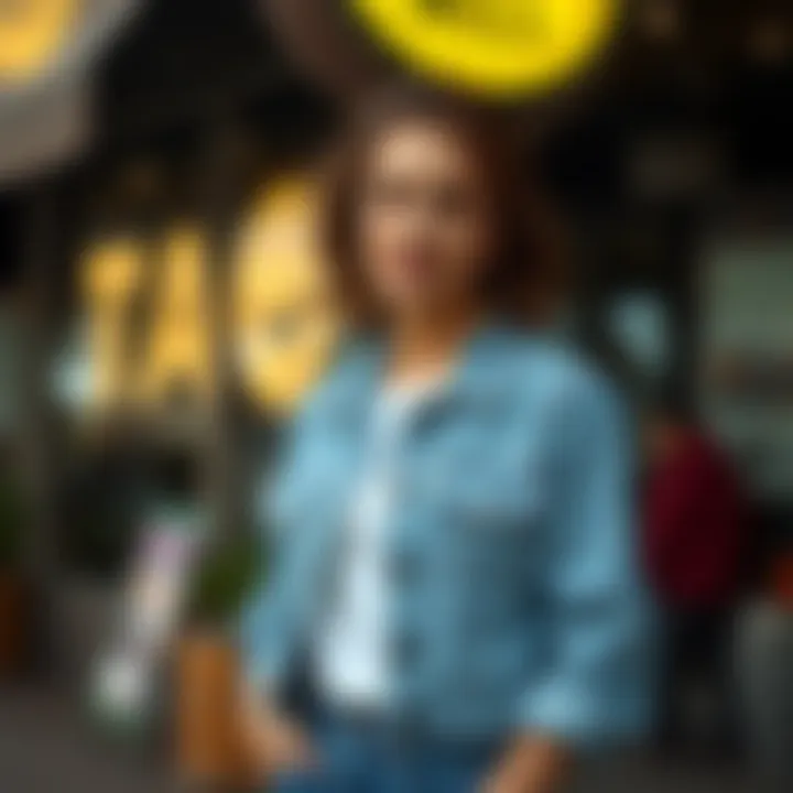 Casual Outfit Featuring a Short Puff Sleeve Denim Jacket