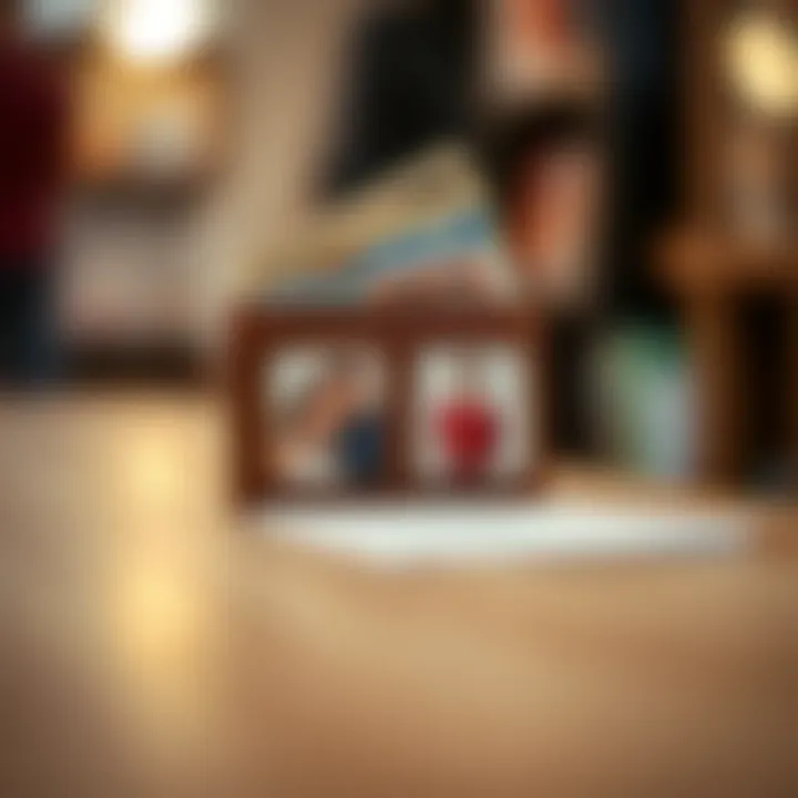 Stylish wallet showcasing multiple photo slots with vibrant images