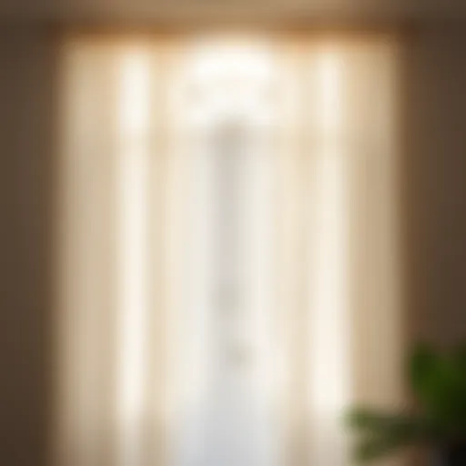 Elegant Cheesecloth Curtain in Sunlight Elegant cheesecloth curtain draping in a sunlit room