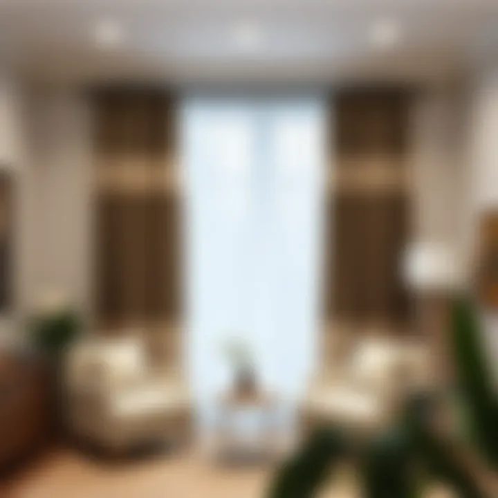 Stylish cheesecloth curtains complementing a modern interior