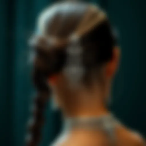 Elegant silver ponytail holder showcasing intricate design