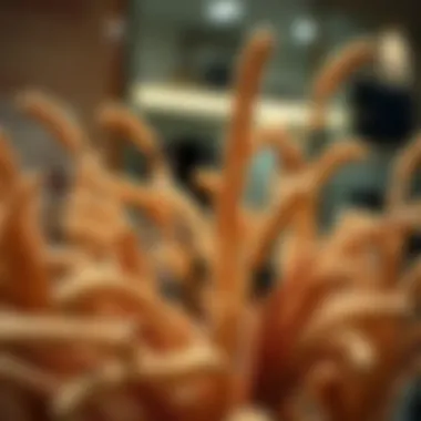 Elegantly arranged dried lagurus in a contemporary fashion display