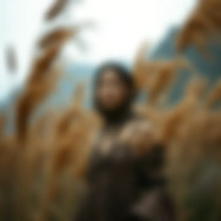 Sustainable fashion incorporating dried lagurus elements