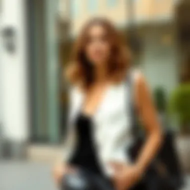 Seasonal Fashion with White Sleeveless Cardigan Seasonal versatility of a white sleeveless cardigan in a fashionable ensemble